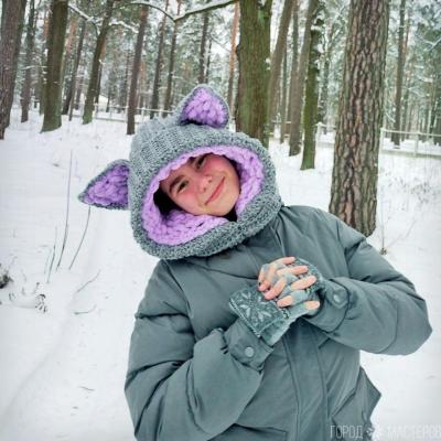 Лисошапка (шапка-лиса, капюшон, зверошапка)