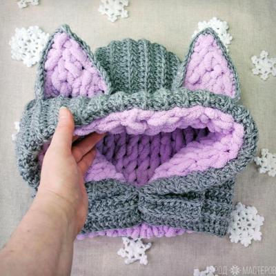 Лисошапка (шапка-лиса, капюшон, зверошапка) - 5