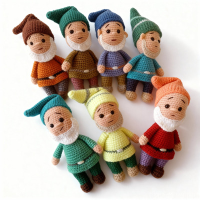 Вязаные игрушки ''Белоснежка и семь гномов'' - 7