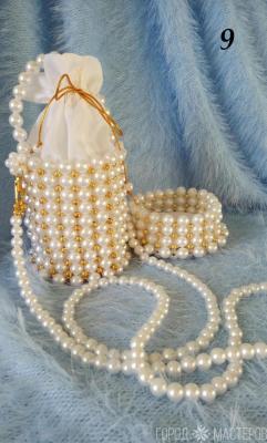 Сумочки для невест в серебре или золоте с жемчугом