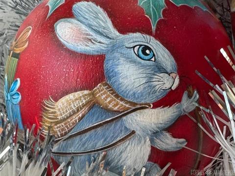 Елочная игрушка, новогоднее украшение, шар на елку - 3