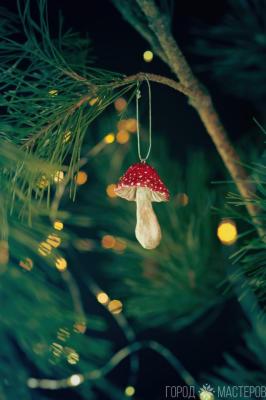 Елочные игрушки из ваты