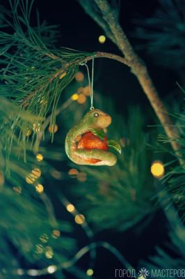 Елочная игрушка из ваты