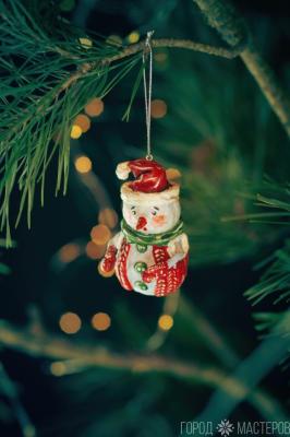 Елочные игрушки из ваты