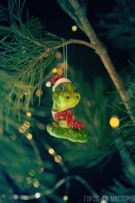 Елочная игрушка из ваты