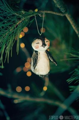 Елочная игрушка из ваты