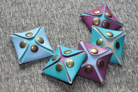 Монетница натуральная кожа, ручная работа - 3