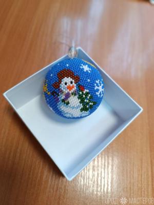 Шары новогодние из бисера - 4