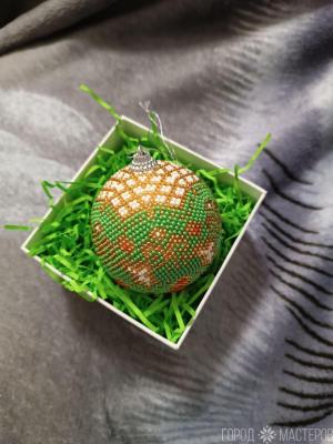 Шары новогодние из бисера - 5