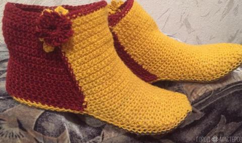 домашние сапожки для уюта вашей ножки)