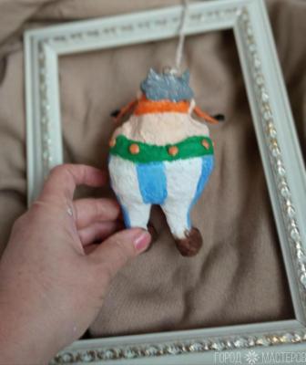 Обеликс - ватная игрушка ручной работы Рождественский декор. Праздничные подарки - 2