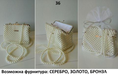 Сумочки на фермуаре из бусин (фурнитура: латунь, золото, серебро) - 5
