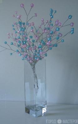 Букет из бусин для украшения интерьера. - 2