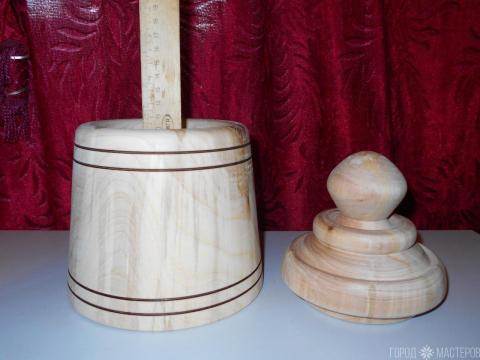 Бочонок для сыпучих продуктов, или под мёд. - 3