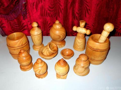 Ступки, солонки, перечеицы (ясень) от 15 рублей