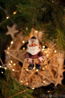 Елочная игрушка из ваты