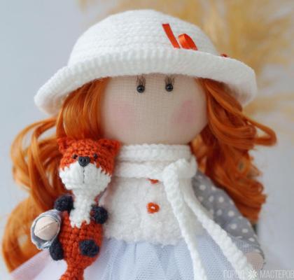 Интерьерная кукла ручной работы из ткани - 3