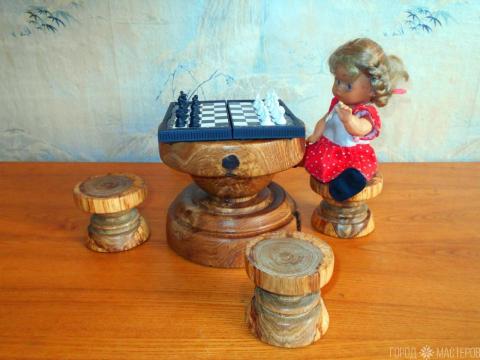Мебель и посуда для кукол . (дуб, ясень, берёза) - 4