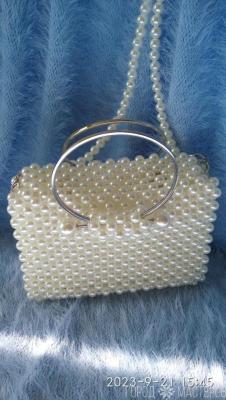 DIY- Сумочка жемчужная с металлическими круглыми ручками - 2
