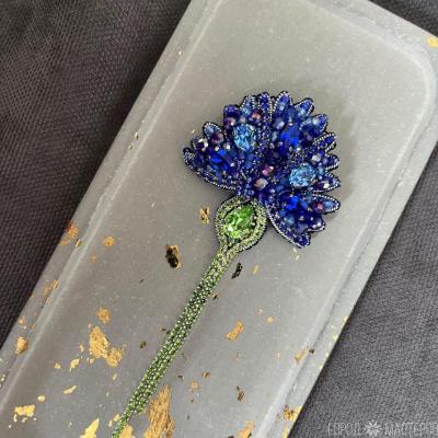 Брошь василек - 4