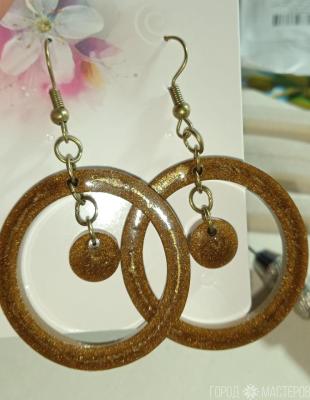 Серьги "жемчуг "из ювелирной смолы. - 3