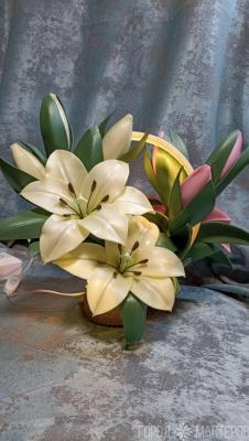 Букет Лилии. Светильник кольцо. Подарки. Цветы - 2