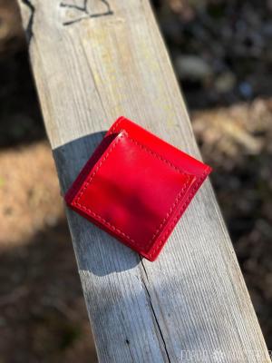 Кошелек из натуральной кожи с евромонетницей - 2