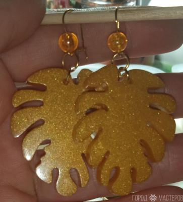 Серьги из эпоксидной смолы. В едином экземпляре. - 4