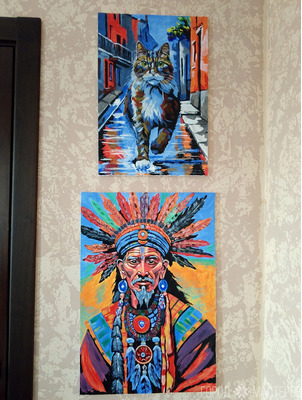 Картина акрилом Шаман - 3