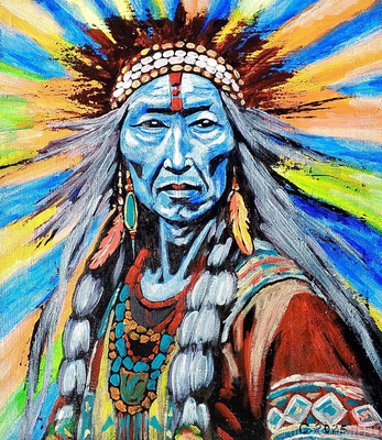 Картина акрилом Кажетта - 2