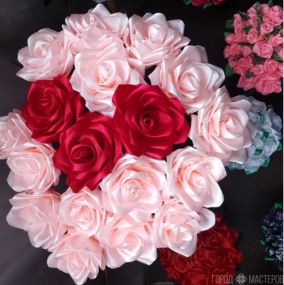 Розы из ленты на заказ - 2