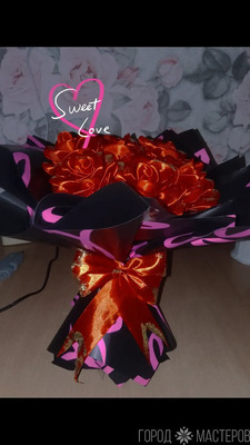 Розы из ленты на заказ - 4