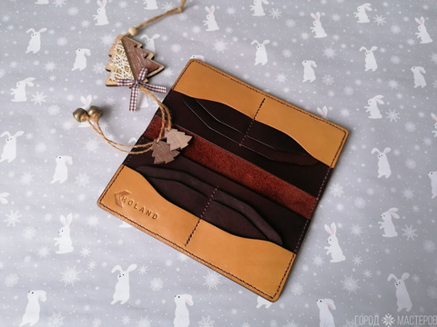 Кошелек, лонгер, портмоне  натуральная кожа