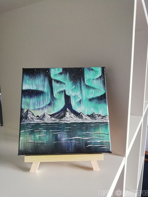Авторский холст "Северное сияние"