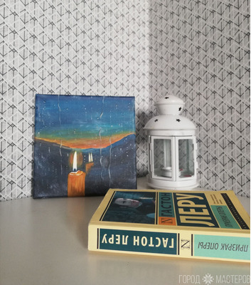 Авторский холст "Дождь за окном"