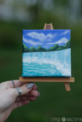 Авторский холст "Тропический водопад"
