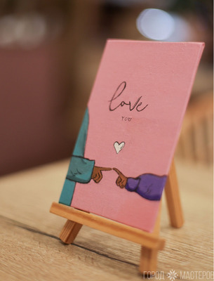 Авторский холст "Любовь между нами" - 2