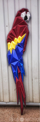 Полигональная настенная фигура "Ара"