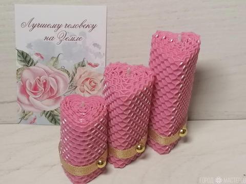 Набор свечей-сердец из 3х штук - 4