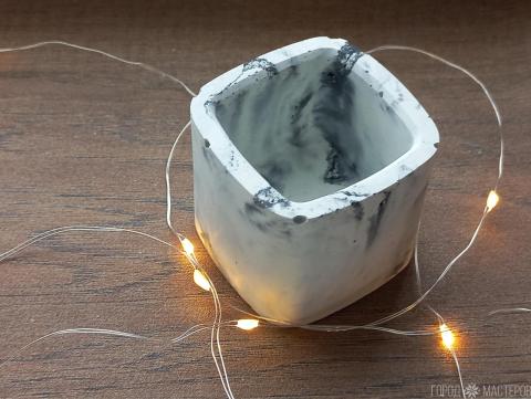 Подсвечник из бетона - 3