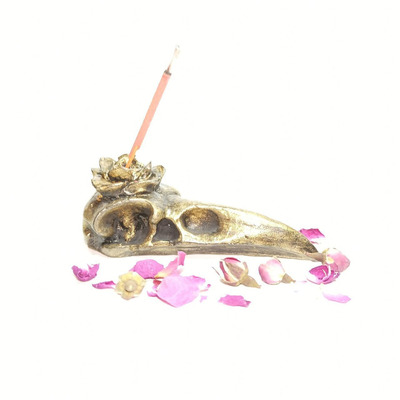 Череп Ворона  Подставка для Благовоний