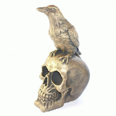 Ворон на Черепе Алтарная статуэтка