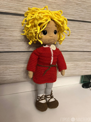 Домовенок Кузя из полухлопковой пряжи