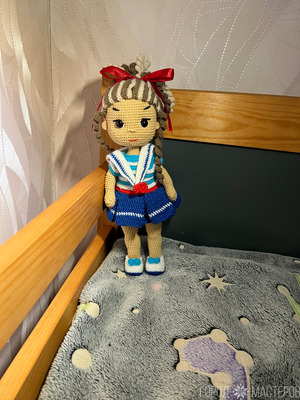 Кукла из полухлопковой пряжи