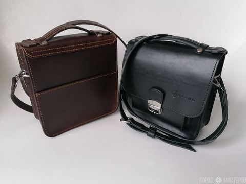 Сумка мужская, натуральная кожа, ручная работа - 2
