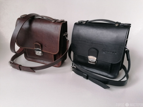 Сумка мужская, натуральная кожа, ручная работа - 3