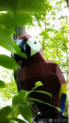 Полигональная фигура садовая "Попугай Ара" - 4