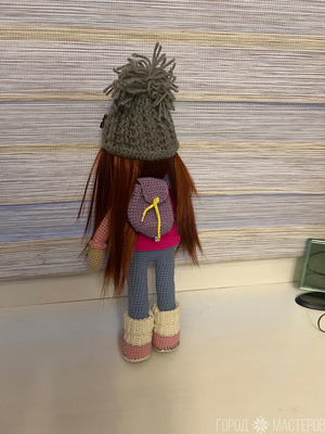 Кукла вязанная 32 см - 3