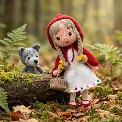 ВЯЗАНАЯ КУКЛА "КРАСНАЯ ШАПОЧКА"