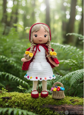 ВЯЗАНАЯ КУКЛА "КРАСНАЯ ШАПОЧКА" - 2